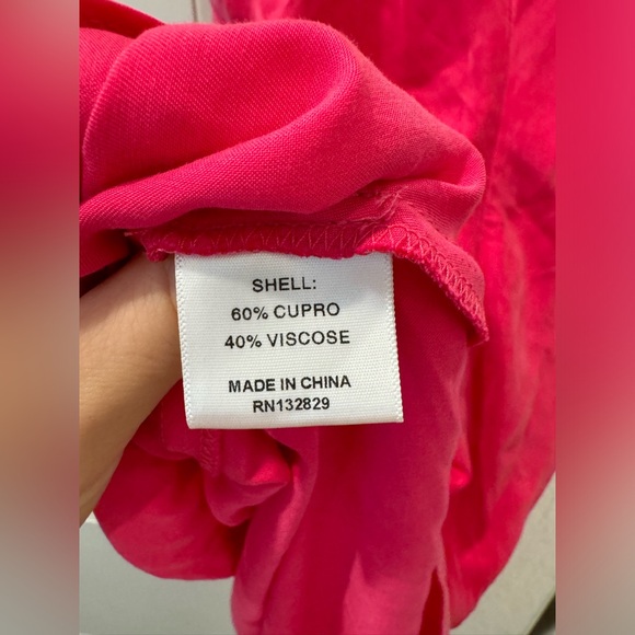 Revolve brand Lovers and Friends Noah Wrap Dress in Hot Pink size Med - Picture 9 of 10